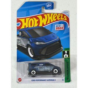 Hot Wheels Ford Supervan 4 Diecast 2024 Toy Car HW Green Speed New